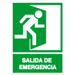 Señaléticas de evacuación y emergencia, señalética de emergencia hacia la izquierda y derecha