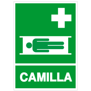 Señaléticas de evacuación y emergencia, señalética de camilla