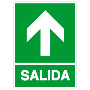 Señaléticas de evacuación y emergencia, señalética de ruta de evacuación hacia arriba