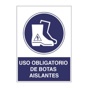 Señaléticas de obligación, uso obligatorio de botas aislantes