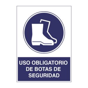 señaléticas de obligación, uso obligatorio de botas de seguridad