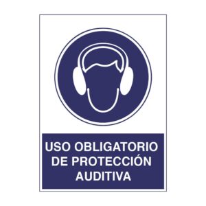 señaléticas de obligación, uso obligatorio de protección auditiva