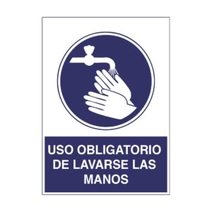 Señaléticas de obligación, uso obligatorio para lavarse las manos